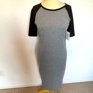 NWT LuLaRoe * solid grey and black Julia Size S
